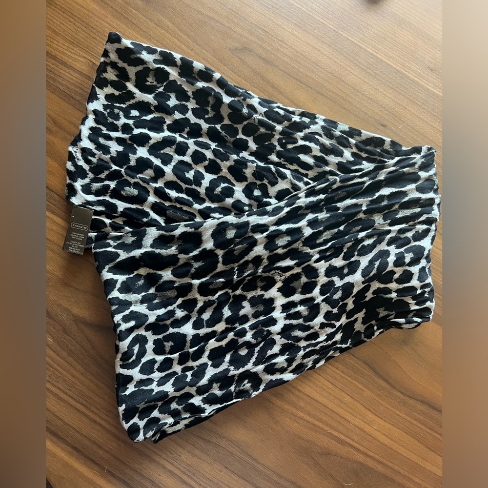 Coach Animal Print Infinity Scarf